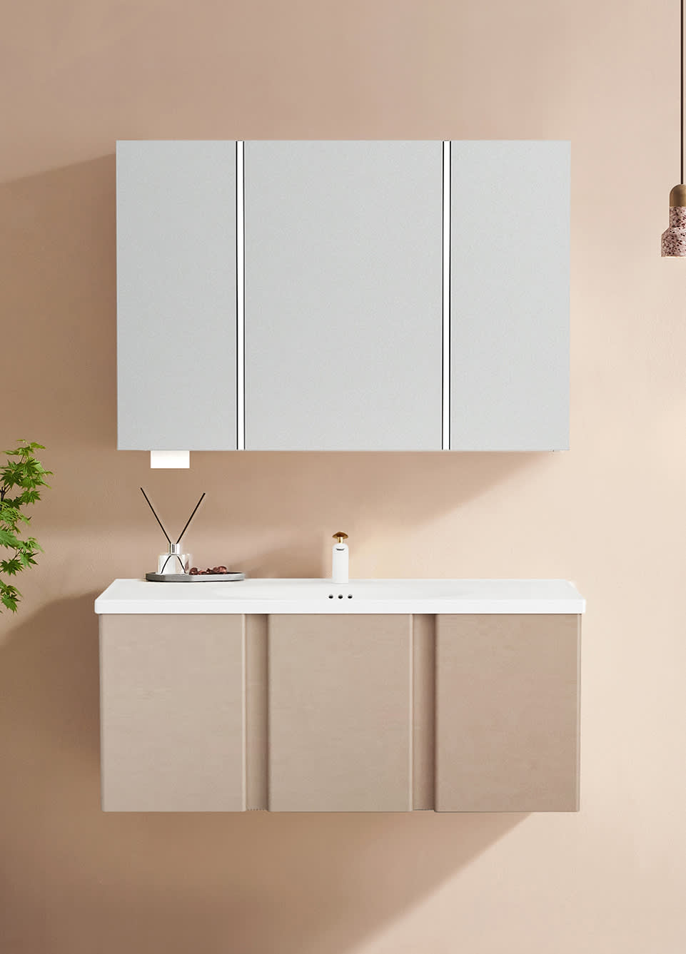 标准浴室柜 浅咖 COCO云绒可可系列 BF-3640 Ying