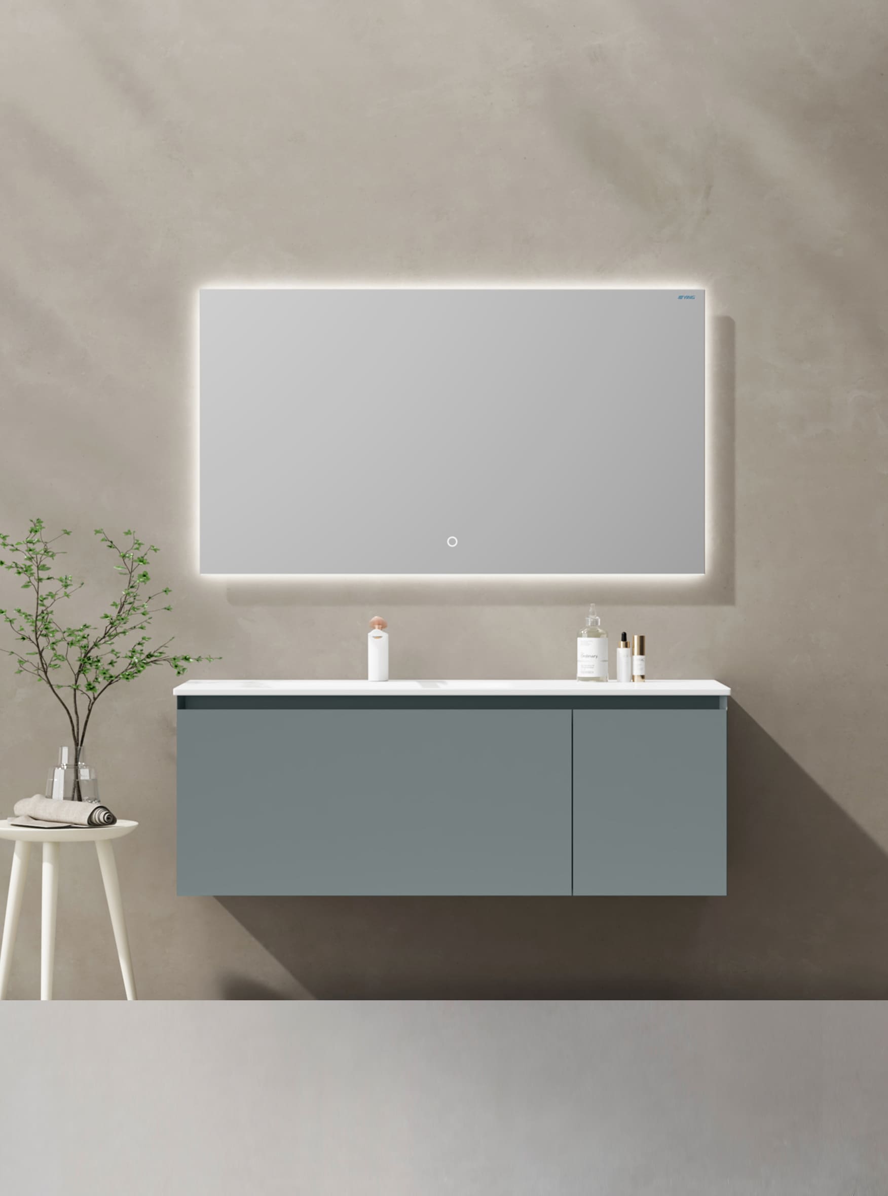 定制浴室柜 青灰色（PET板） CHINESE ROSE 月季系列 BF-C3080 Ying