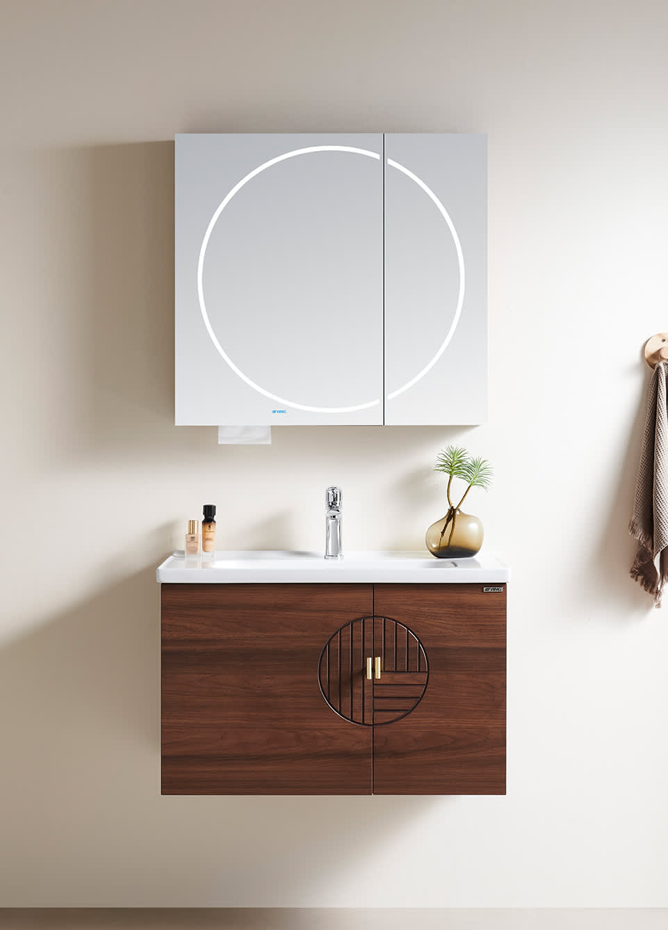 标准浴室柜 炭黑胡桃 SONGYUN 宋韵系列 BF-3740 Ying