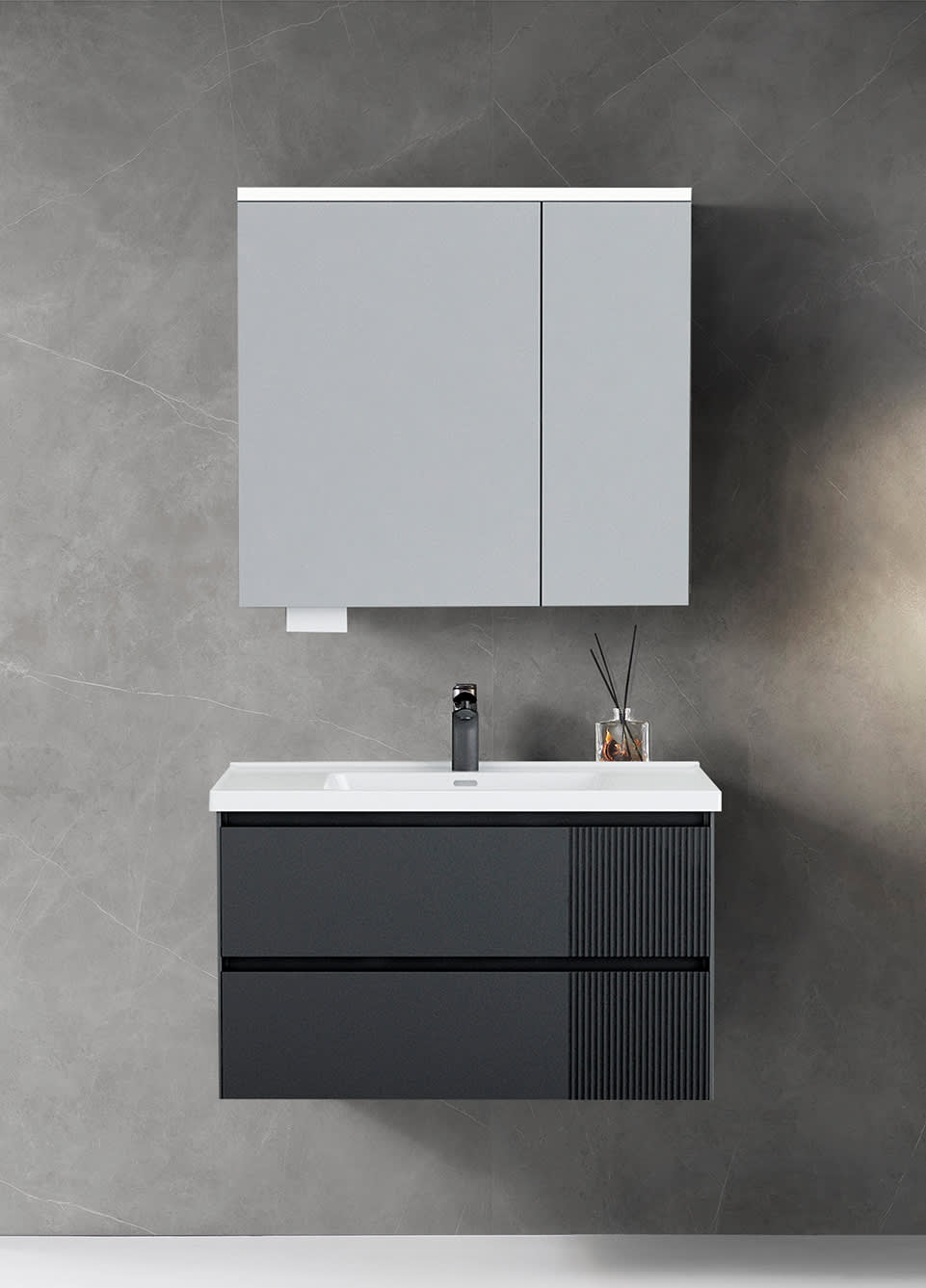 标准浴室柜 浅灰 LINEAR极序系列 BF-3600 Ying