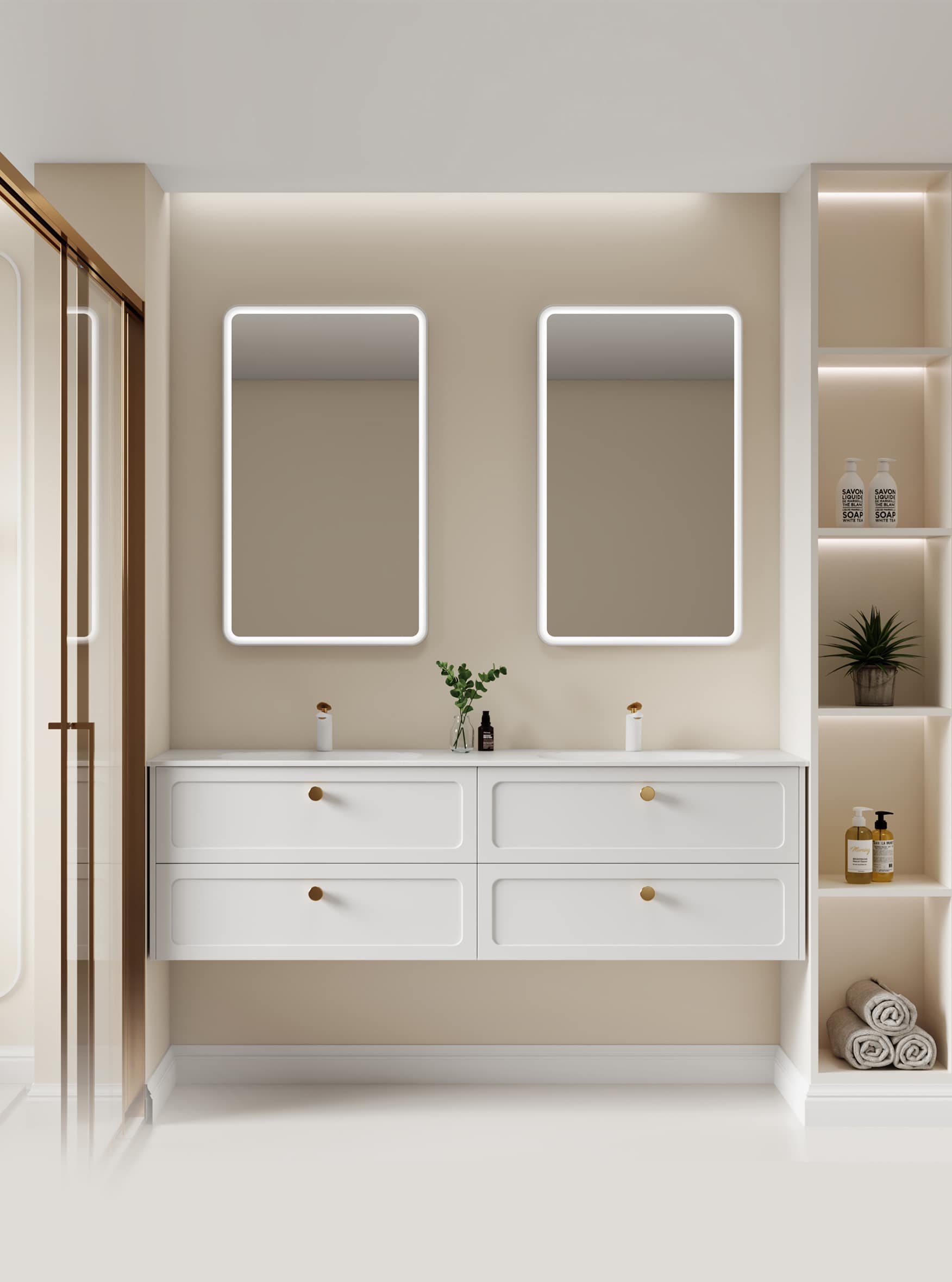 定制浴室柜 哑白 IRIS 鸢尾系列 BF-C3320 Ying