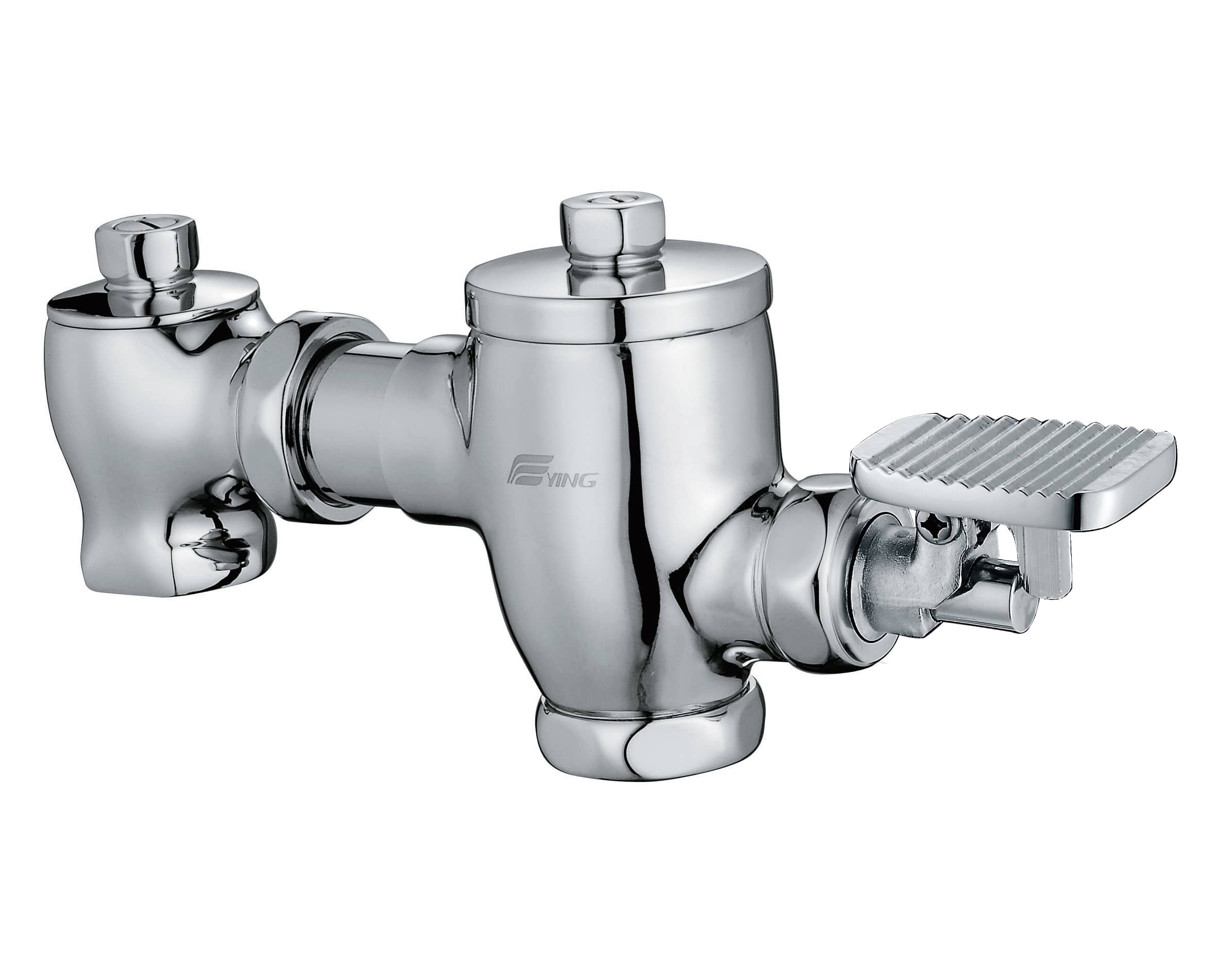 蹲便器冲水阀 亮铬色 公共类产品 EC-1012 Ying