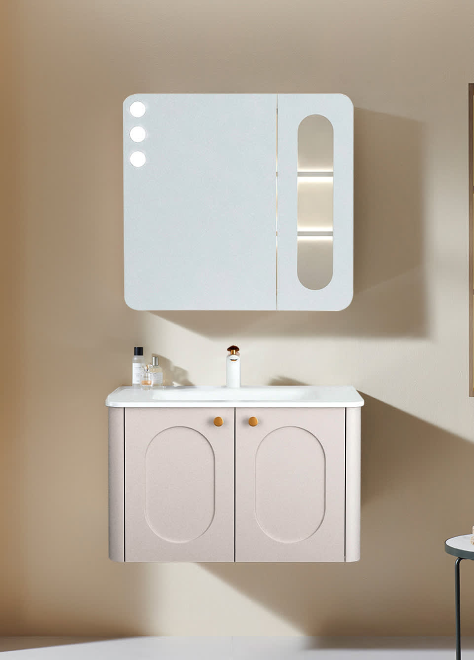 标准浴室柜 奶油色 ROUNDERNESS圆舞系列 BF-3611 Ying