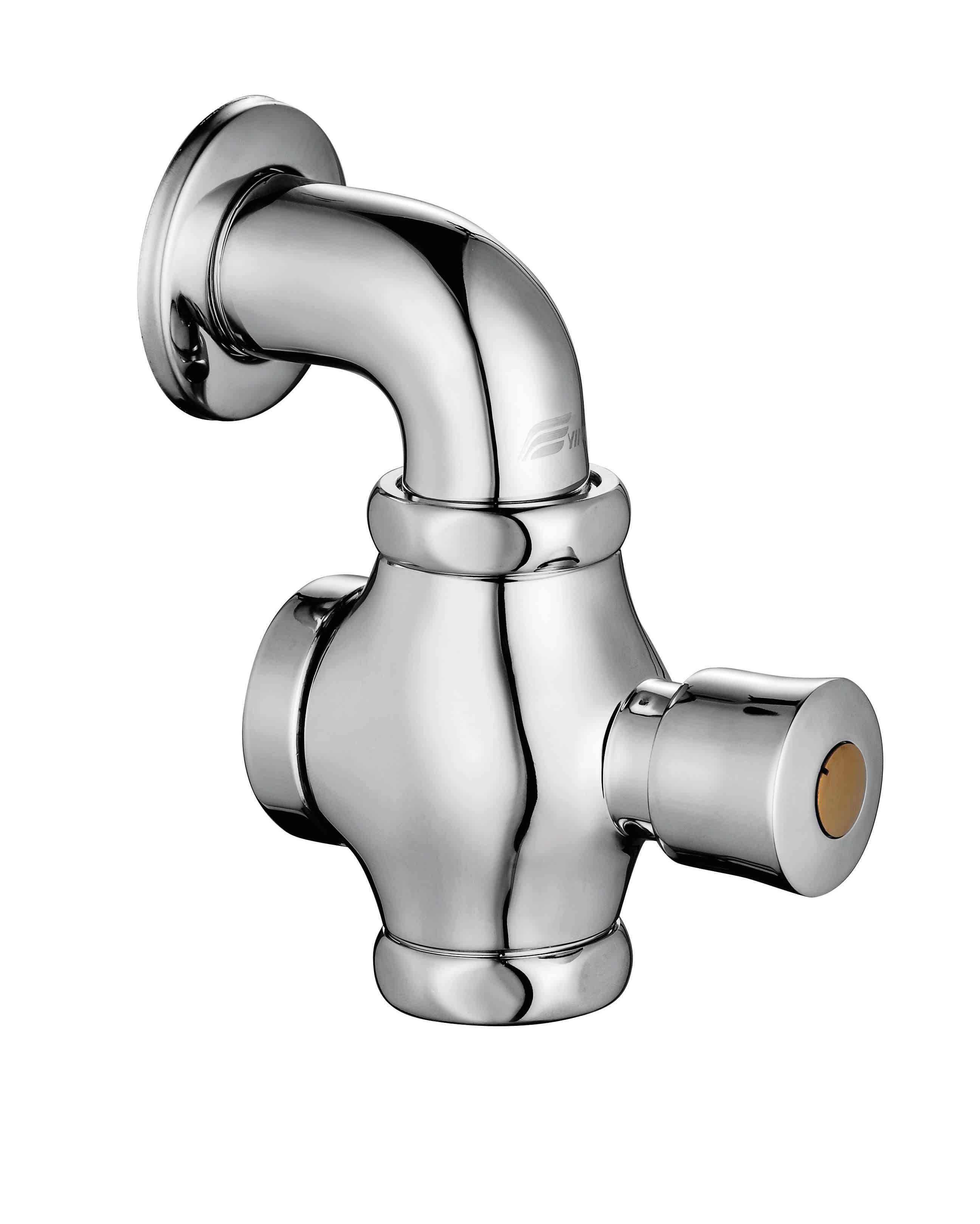 蹲便器冲水阀 亮铬色 公共类产品 EC-1011 Ying