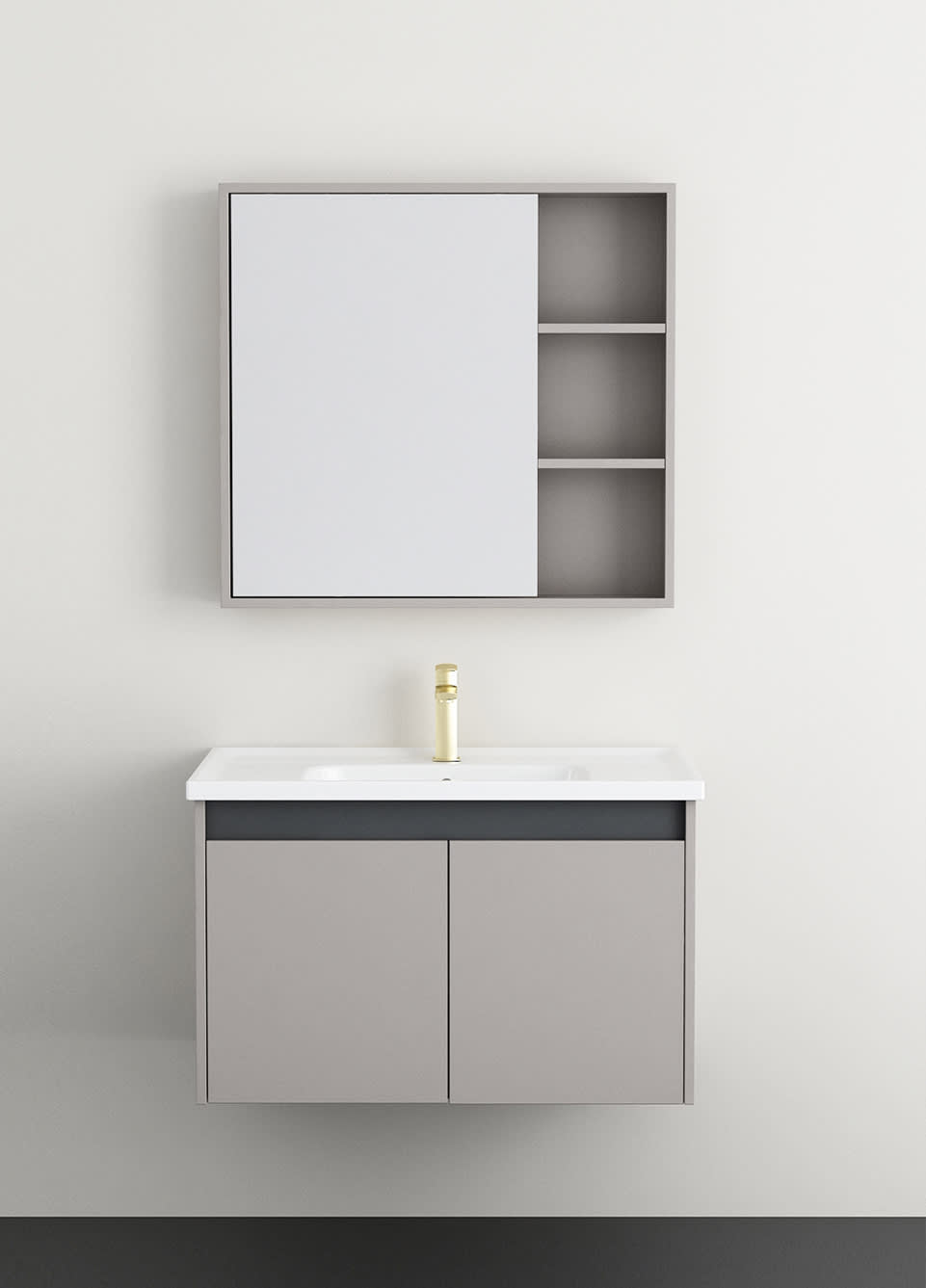 标准浴室柜 浅灰 浴室柜 BF-2730 Ying